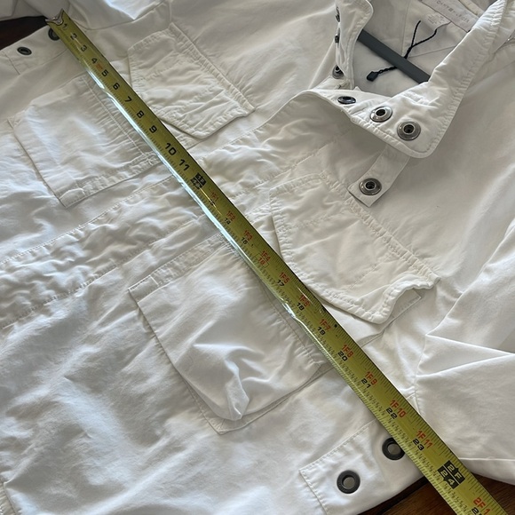 Tommy Hilfiger men’s white field cargo military jacket hooded size XL - Picture 6 of 16